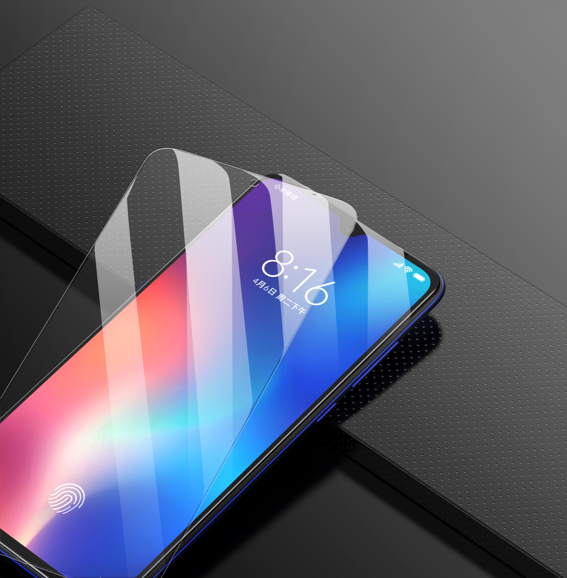 淘宝美工黎安小米9钢化膜场景图渲染精修详情SKU主图直通车作品