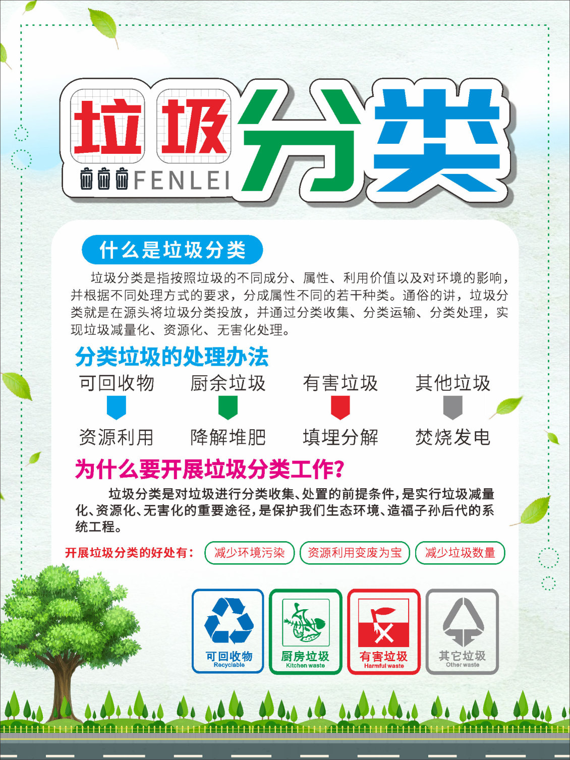 淘宝美工言午垃圾分类海报作品