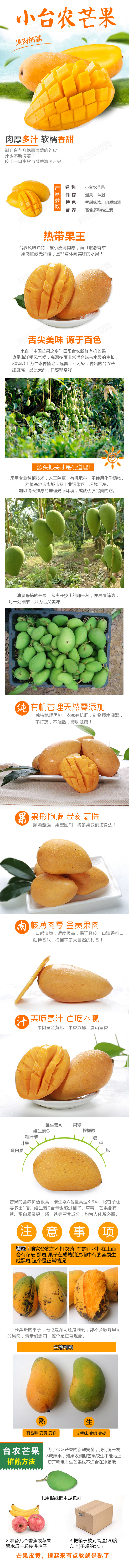 淘寶美工小楠醬海南小臺(tái)農(nóng)芒果新鮮水果5斤包郵作品