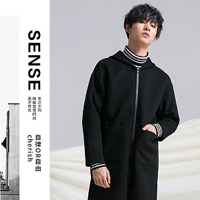 服装内衣 男式上装 质感炫酷 潮流时尚风衣详情页