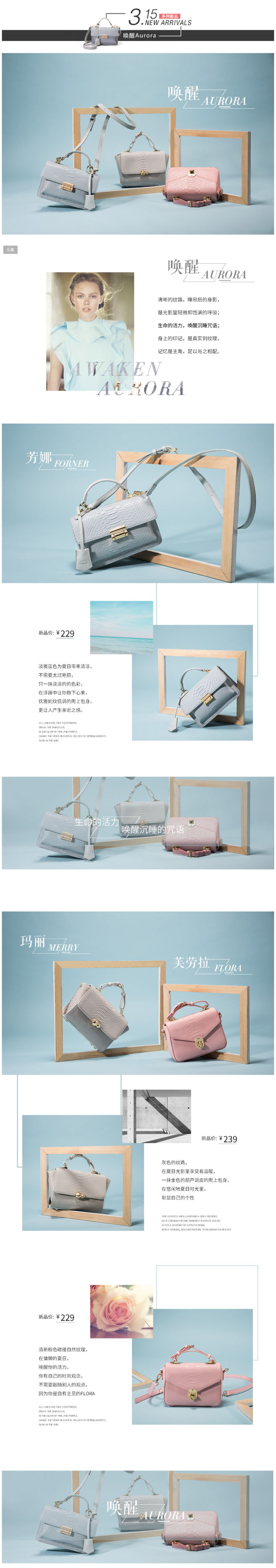 淘寶美工樂琪品牌女包首頁設(shè)計(jì)1作品