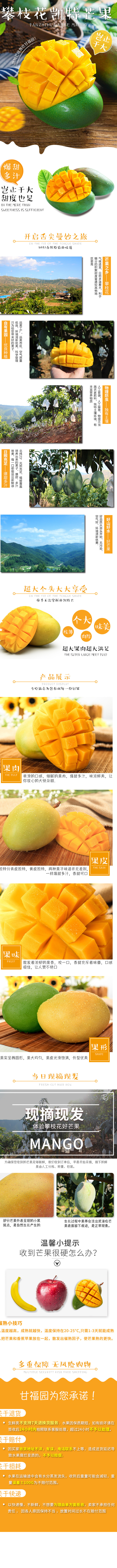 淘寶美工子沫水果，芒果詳情頁作品