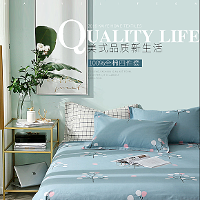 时尚小清晰床上四件套详情页