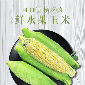 小清新風(fēng)  蔬果   玉米  新鮮水果詳情頁