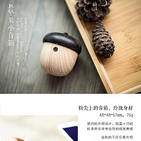 堅果小音響詳情頁時尚簡約風格