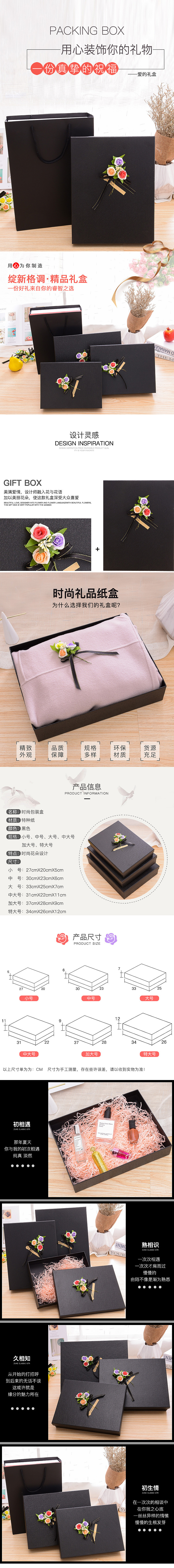 淘宝美工玛格丽特简约，扁平化，时尚，礼品盒详情作品