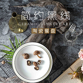 时尚简约 家居百货 瓷具详情页