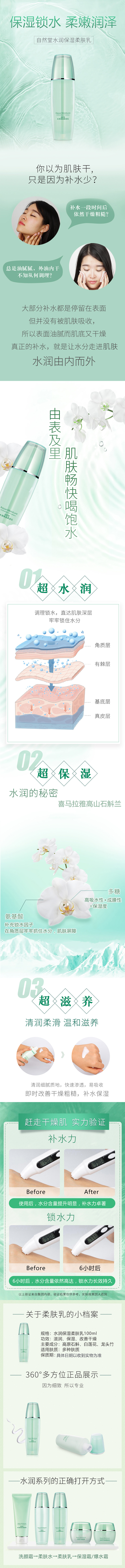 淘宝美工纱桦水润保湿柔肤乳作品