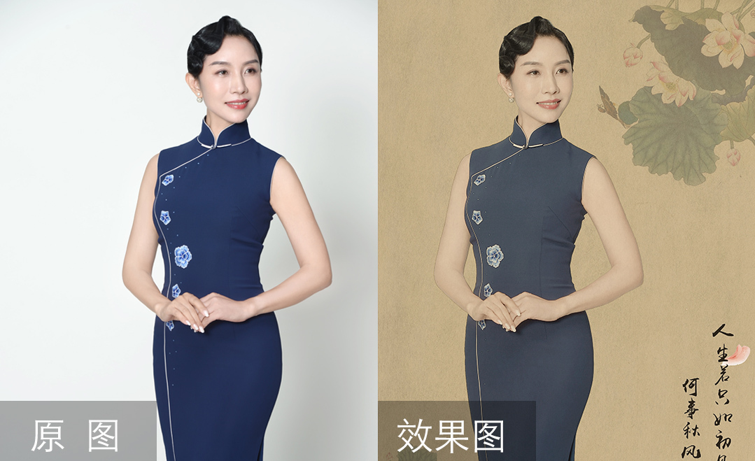 淘宝美工南晴人像工笔画后期修片作品