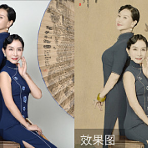 人像工笔画后期修片