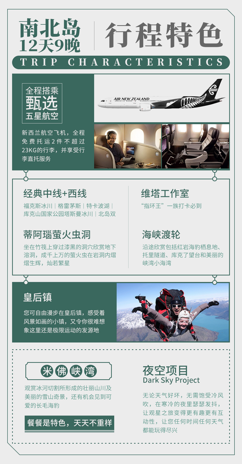 淘宝美工南小南乐享假期新西兰旅游详情海报DM宣传作品