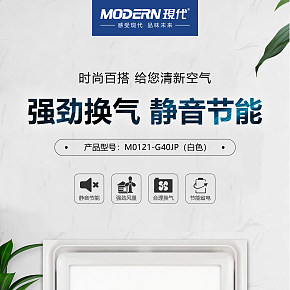 现代高端取暖器 现代静音换气扇 现代时尚灯暖浴霸