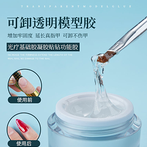 化妆美容  时尚简约   美甲模型胶  详情页设计