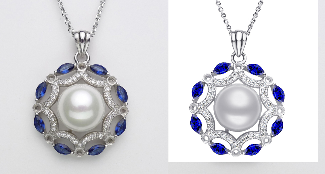 淘宝美工邹苏苏钻石项链精修作品