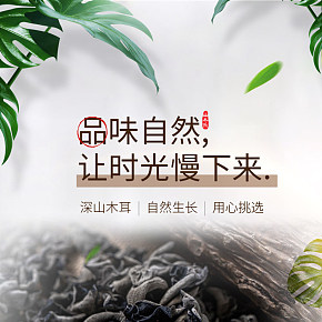 詳情頁 食品保健  時(shí)尚簡約 木耳