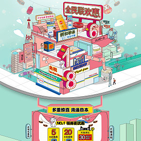 美妆护肤化妆品代购可爱卡通首页详情页