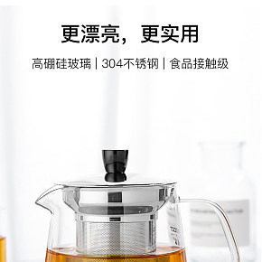 小茶壶一人用茶具小号玻璃泡茶壶单人办公室煮茶壶简易泡茶器荼具