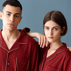 红色开衫情侣睡衣