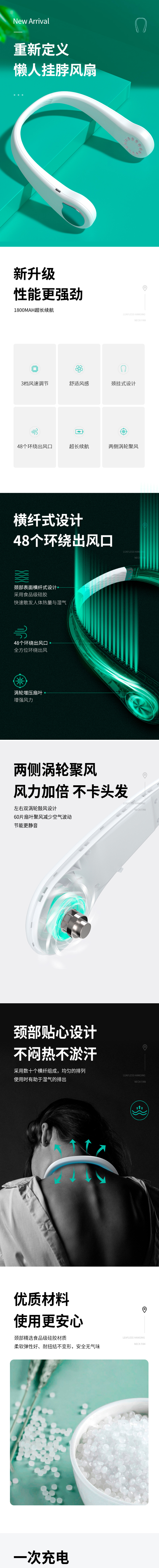 淘宝美工千里懒人挂脖风扇作品