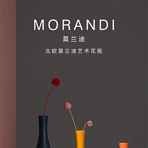 莫兰迪干花花瓶摆件