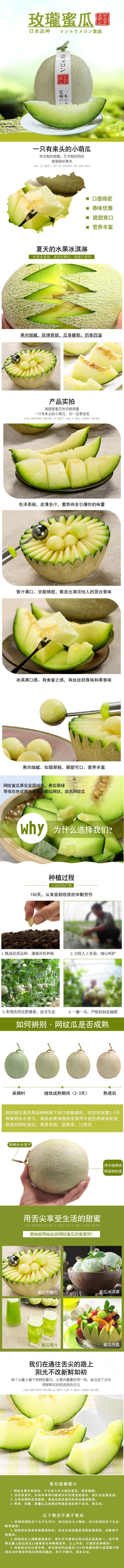 淘寶美工曉夏玫瓏蜜瓜甜瓜當(dāng)季新鮮水果哈密瓜詳情頁作品