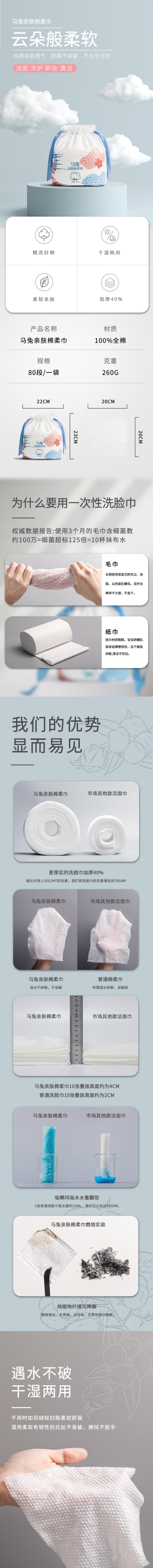 淘宝美工千里马兔亲肤棉柔巾作品
