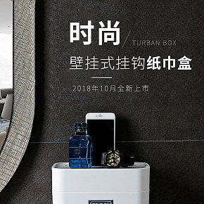 壁挂式挂钩纸巾盒