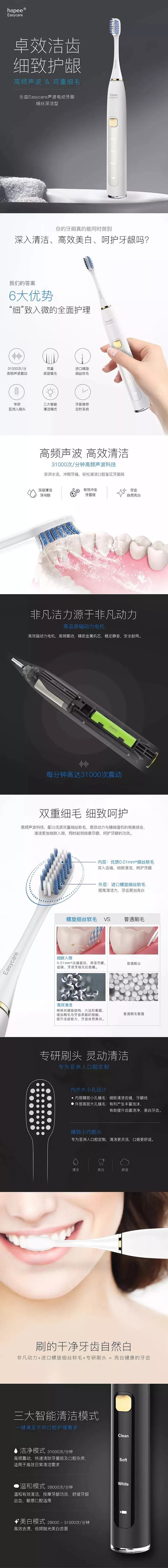 淘宝美工我想静静质感电动牙刷详情页作品