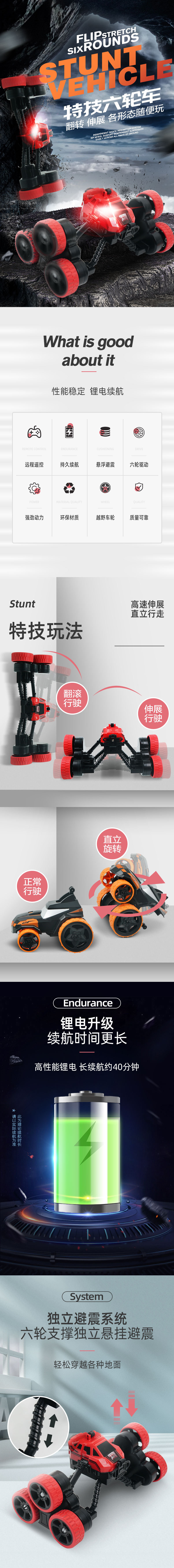 淘寶美工y221705兒童特技六輪玩具車作品