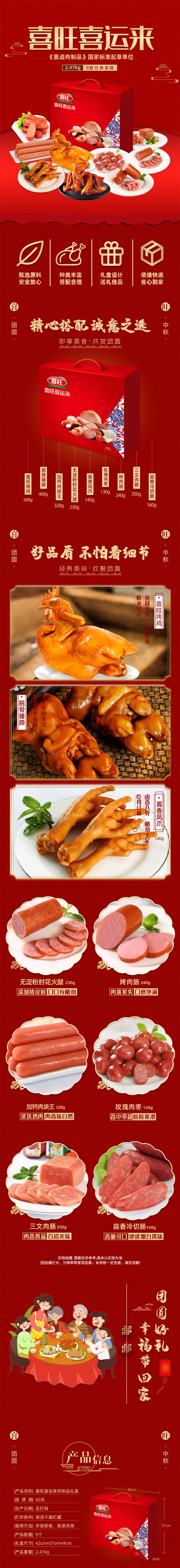 淘寶美工麥九春節(jié)零食禮盒禮品年夜飯詳情作品