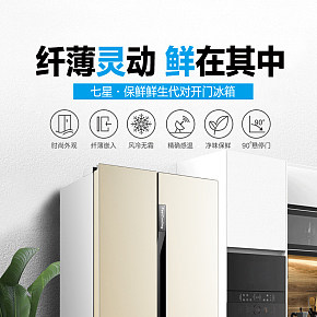 嵌入式双开门冰箱详情页