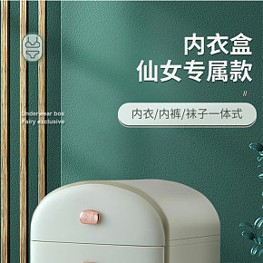 時尚簡約家居百貨內(nèi)衣襪子收納柜詳情頁