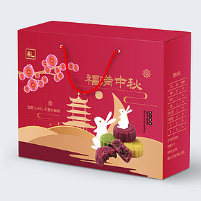包装设计    红色月饼包装
