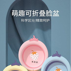 生活百貨 折疊臉盆 詳情頁(yè)