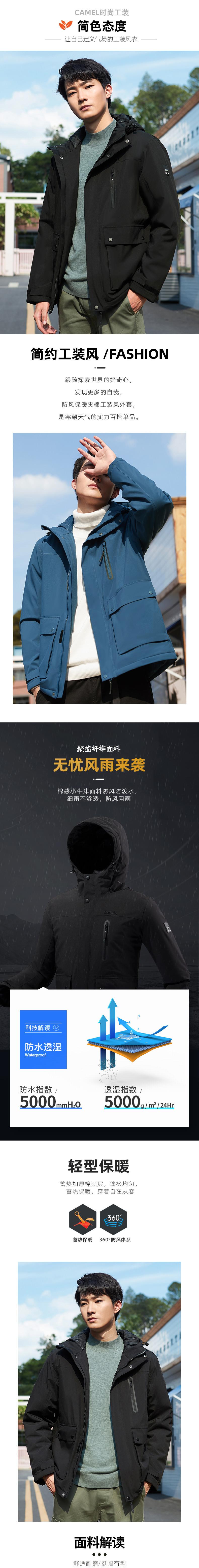 淘宝美工小月牙男装详情模板作品