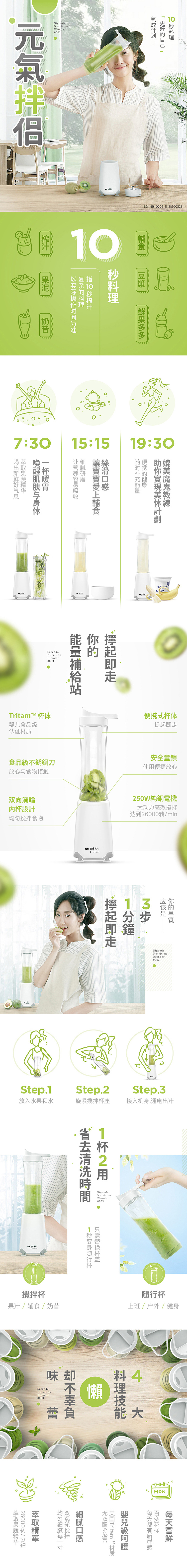 淘寶美工姜魚小丸紫家居電子產品--便攜式料理機詳情頁設計作品