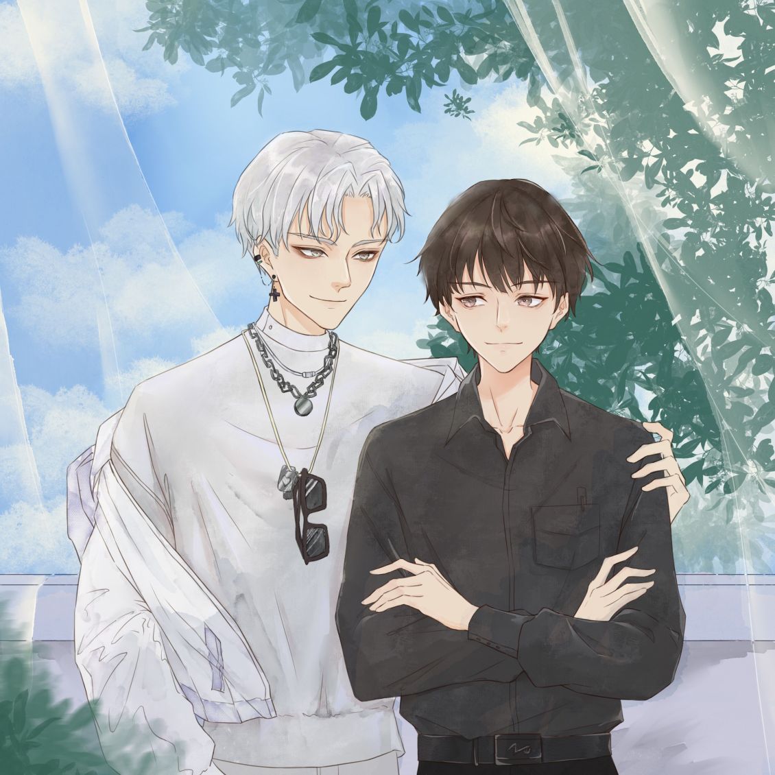 淘宝美工艾米丽手绘服装设计立绘头像二次元半身像作品