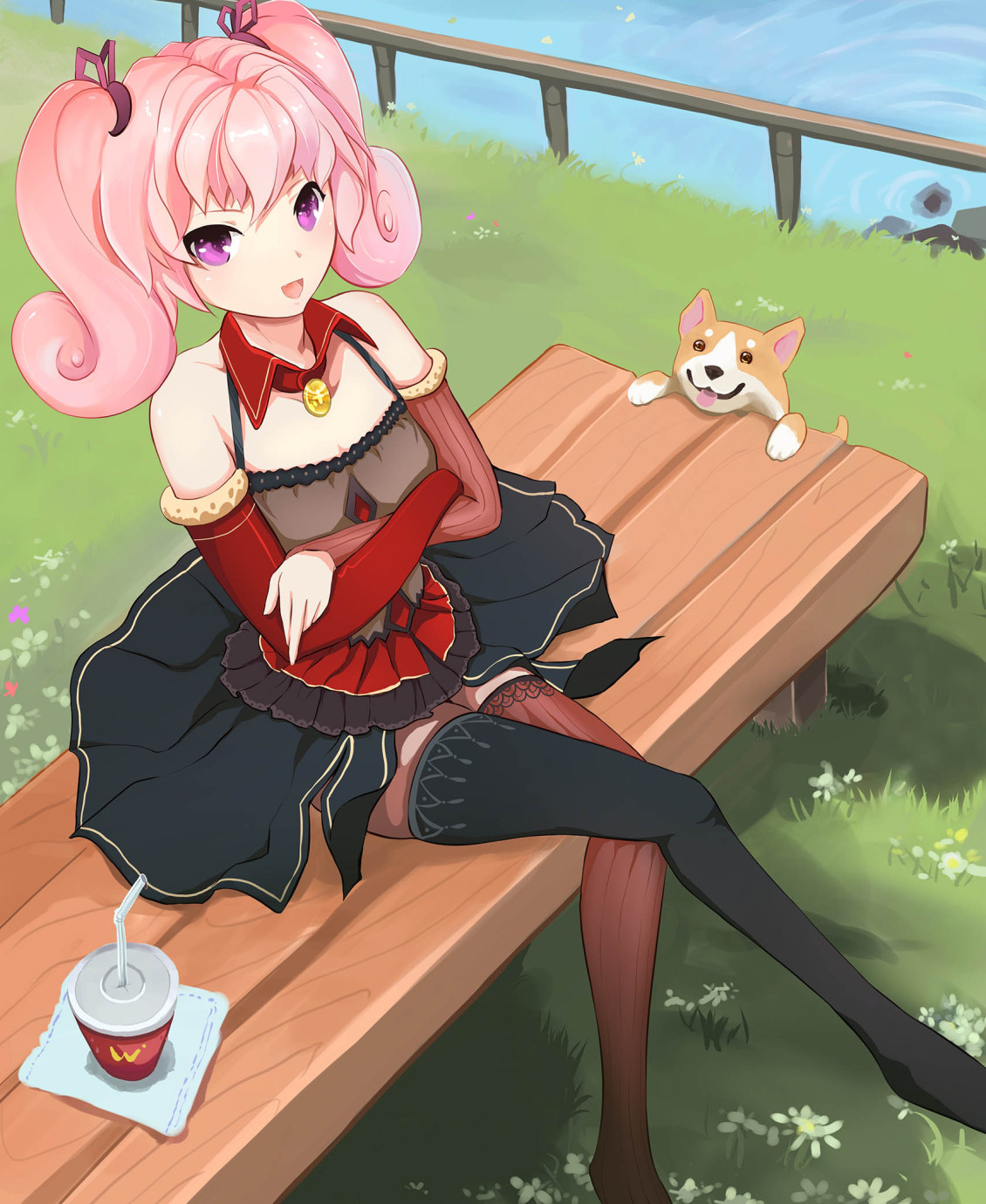 淘宝美工陈庚华手绘日系少女作品