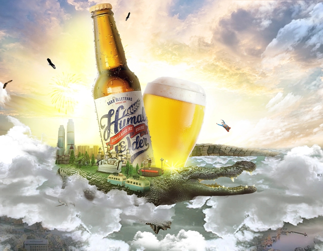 淘宝美工重点设计创意啤酒广告作品