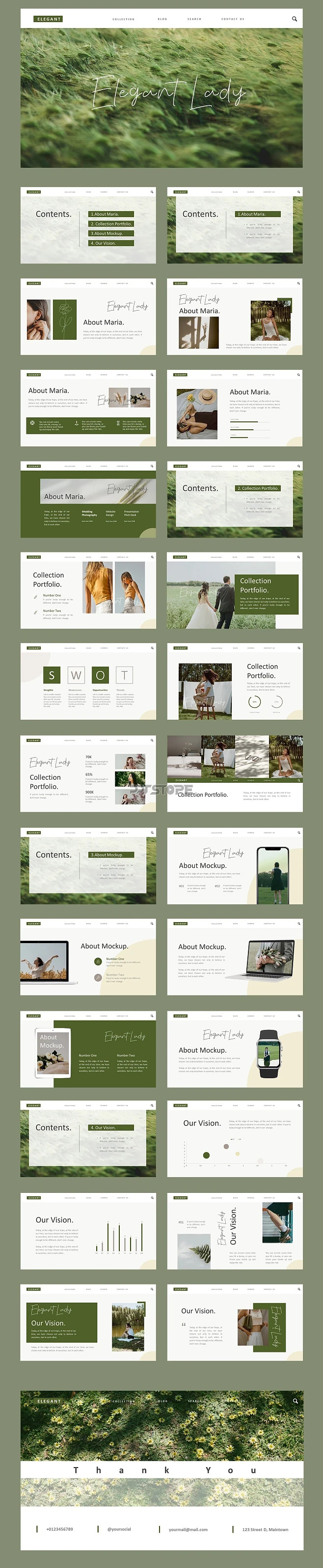 淘宝美工晓夏清新网页PPT效果展示作品