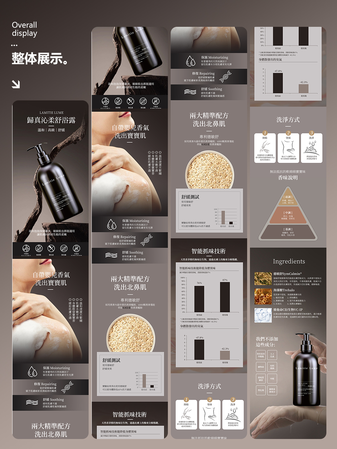 淘寶美工y290708歸真沁柔舒浴霜詳情作品