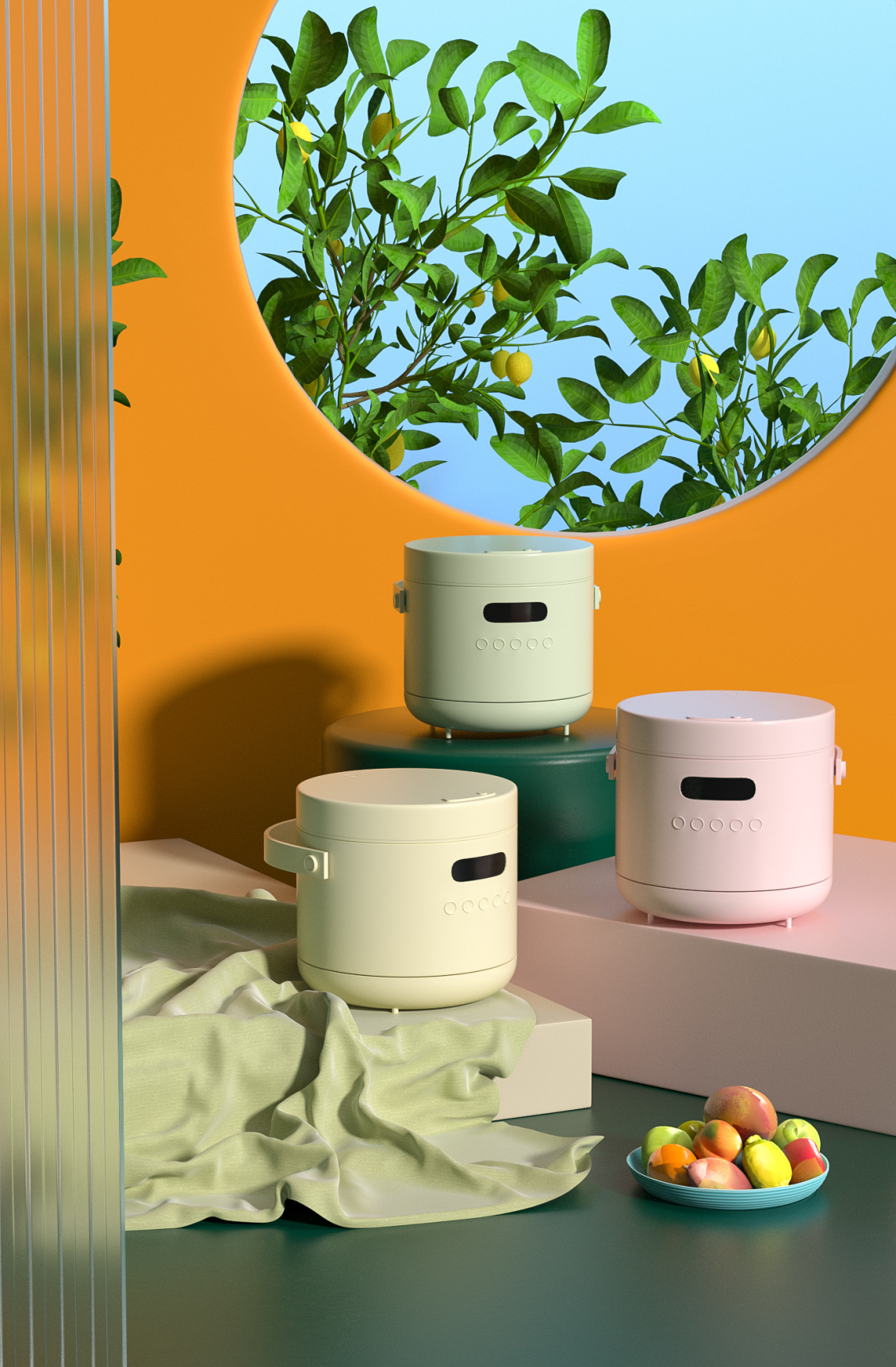 淘宝美工y293730电饭煲产品图渲染作品