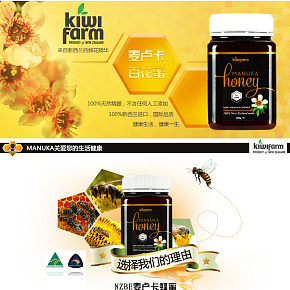 蜂蜜，食品，安全，有机，绿色，生态，详情页模版，爆款，卫生
