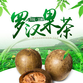 土特产罗汉果茶水果茶茶叶苹果零食休闲小吃详情页