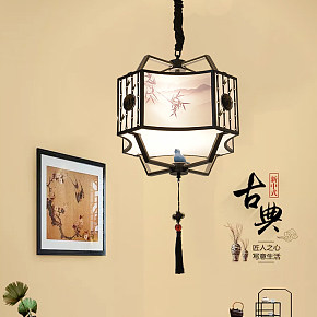 新中式吊灯客厅灯大气现代简约餐厅吊灯创意个性卧室中式详情页