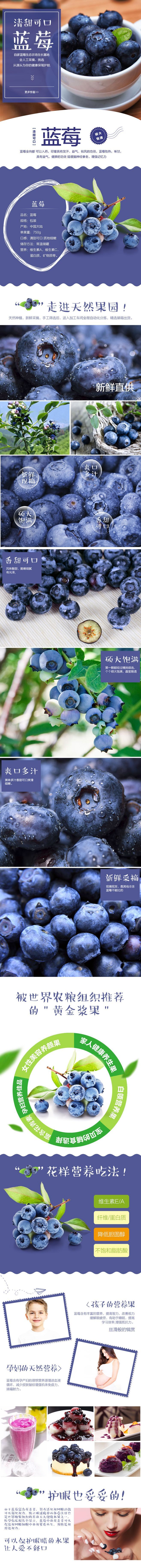淘宝美工玲玲食品 水果  蓝莓  详情页作品