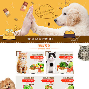 宠物首页-狗粮-猫粮-宠物食品-宠物用品-首页装修设计