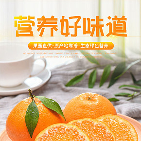 柑丑橘柑桔水果食品保健详情页设计