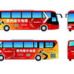 公交车车身效果图贴图设计