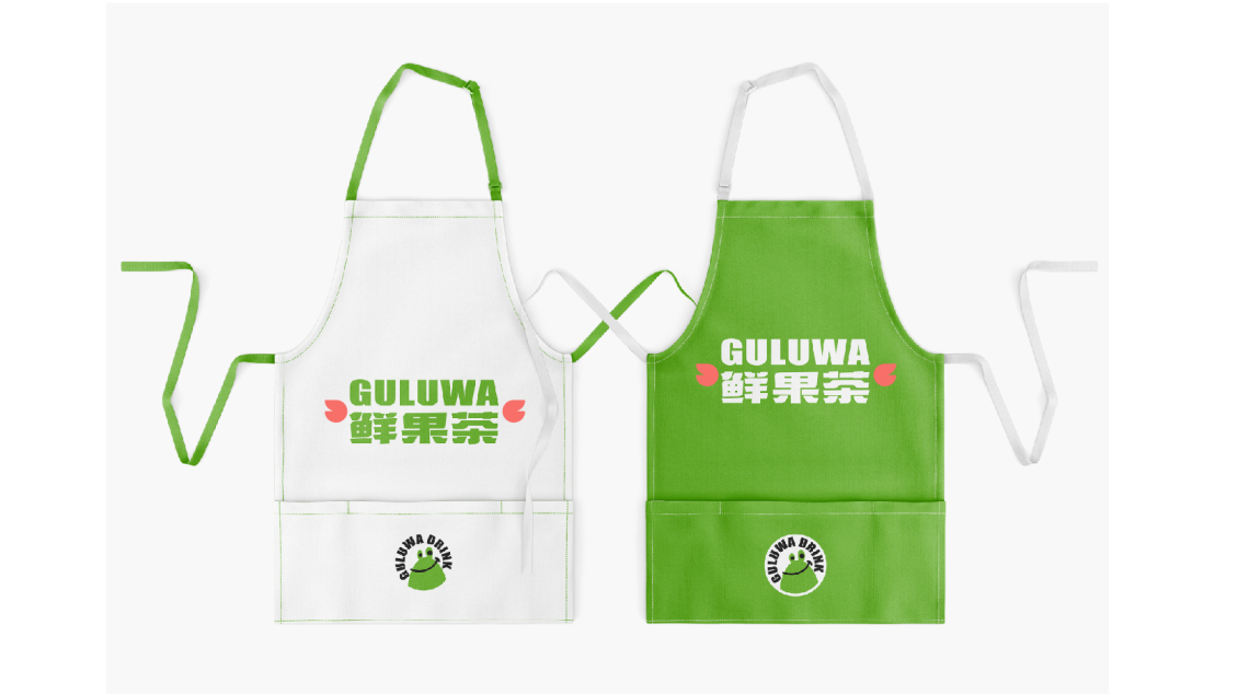 淘宝美工刘颖品牌VI设计-GULUWA鲜果茶-连锁茶饮作品